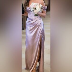 Off-Shoulder Corset Maxi Dress. Size 2 (Small).